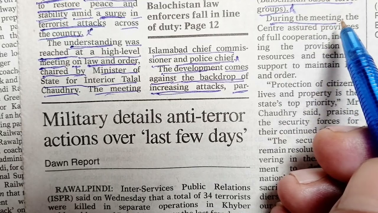 Today's Dawn News Articles Analysis//26-2-26//Newspaper Reading for English Improvement 