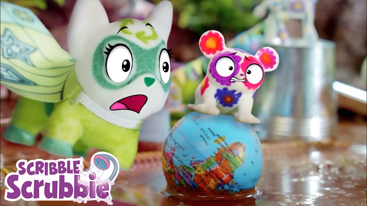 Wilbur Saves Earth Day Festival from a MUDSLIDE 🌎 Crayola Scribble Scrubbies ♻️ Toymation for Kids