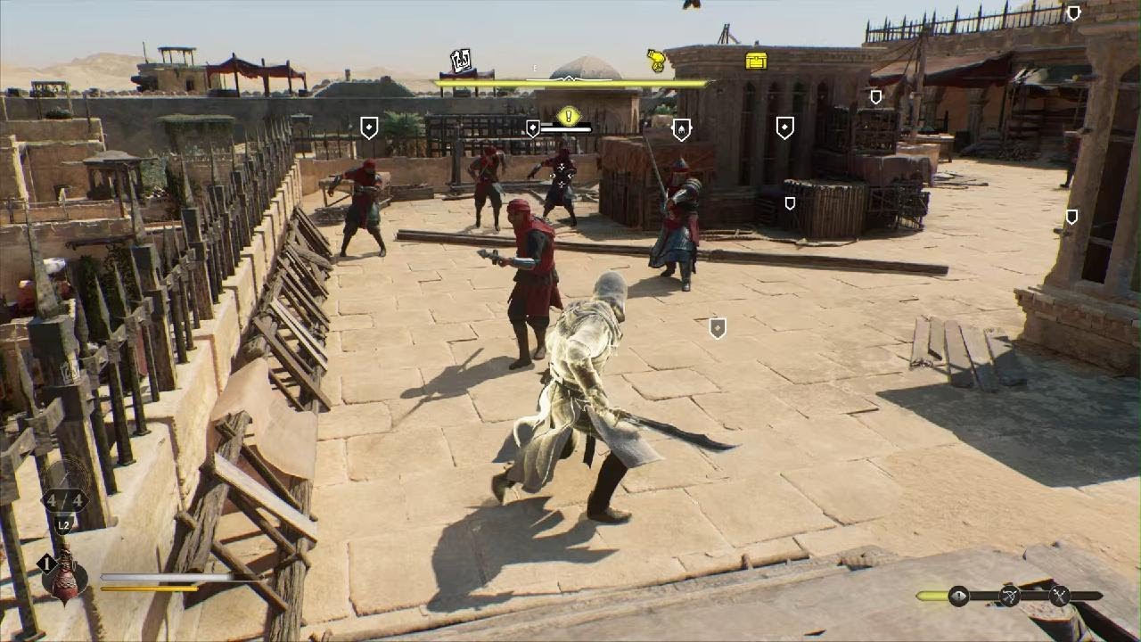 Басим побеждает целую армию [БОЙ] Сложный уровень сложности Assassin's Creed Mirage Боевой геймплей