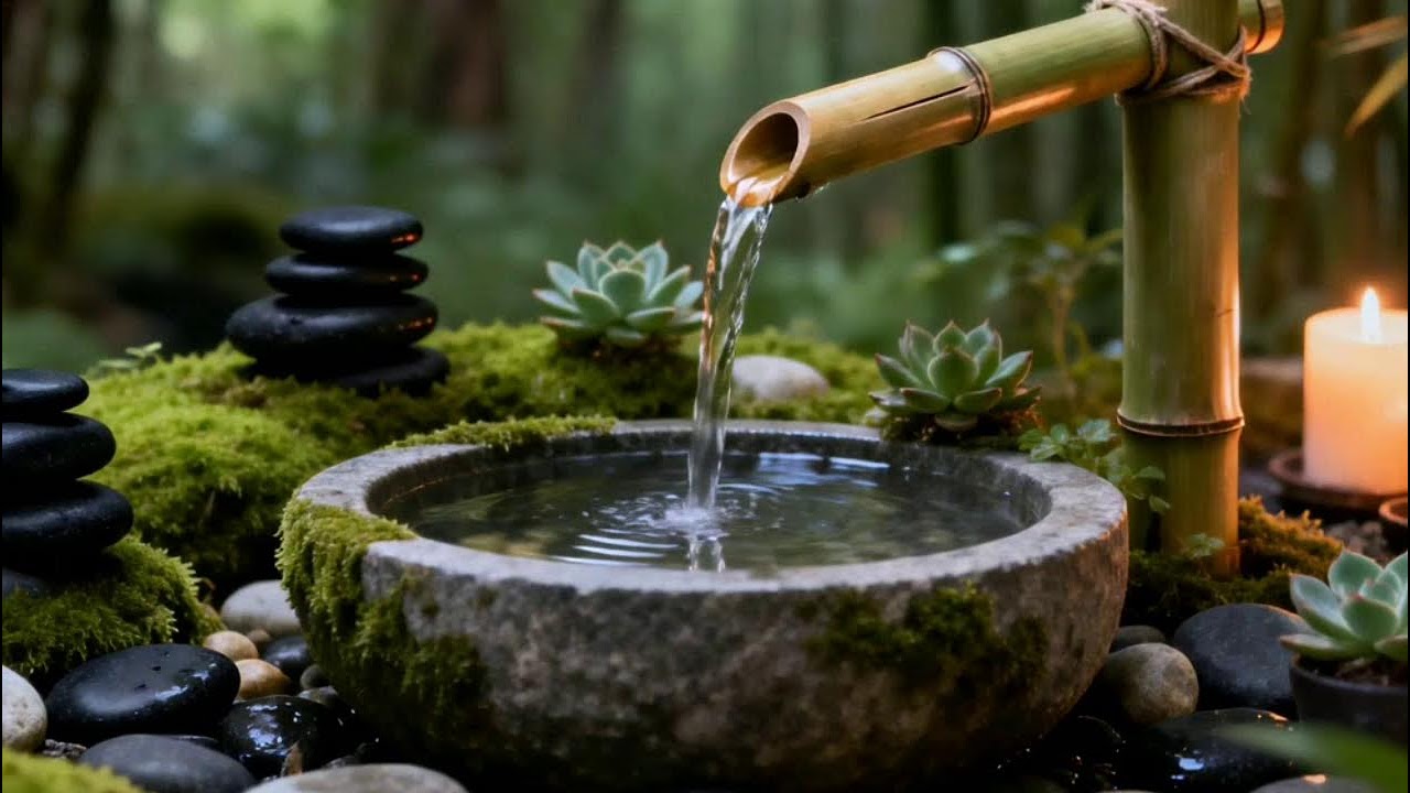 Quiet Stream Glow with Gentle Evening Ambience 🌌💧