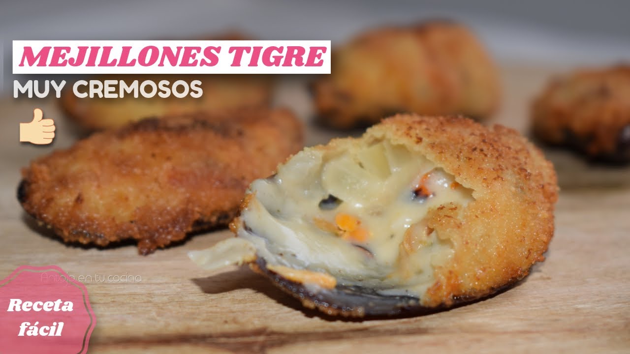 Cómo hacer MEJILLONES TIGRE ¡No tires las conchas! 😲 APERITIVO de mejillones rellenos muy cremosos