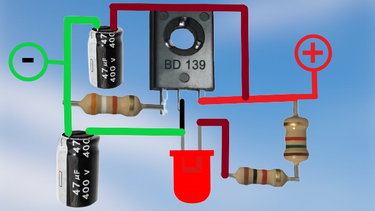 How to make a One Transistor Breathing LED Circuit