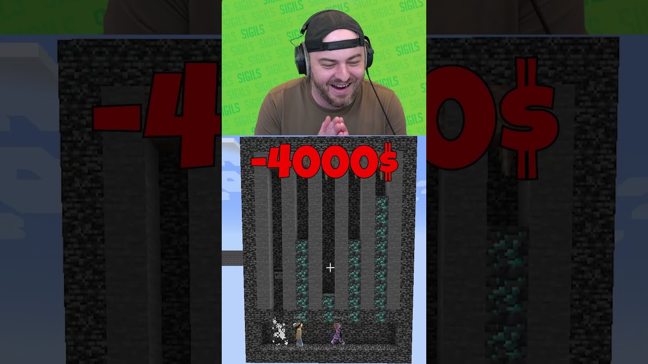 NEVER DIG STRAIGHT UP in #minecraft for $1,000