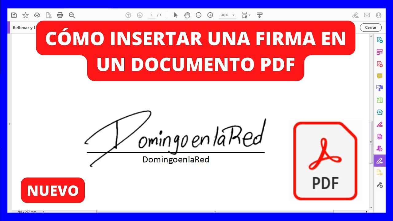 Cómo INSERTAR una FIRMA DIGITAL en PDF  | 2023