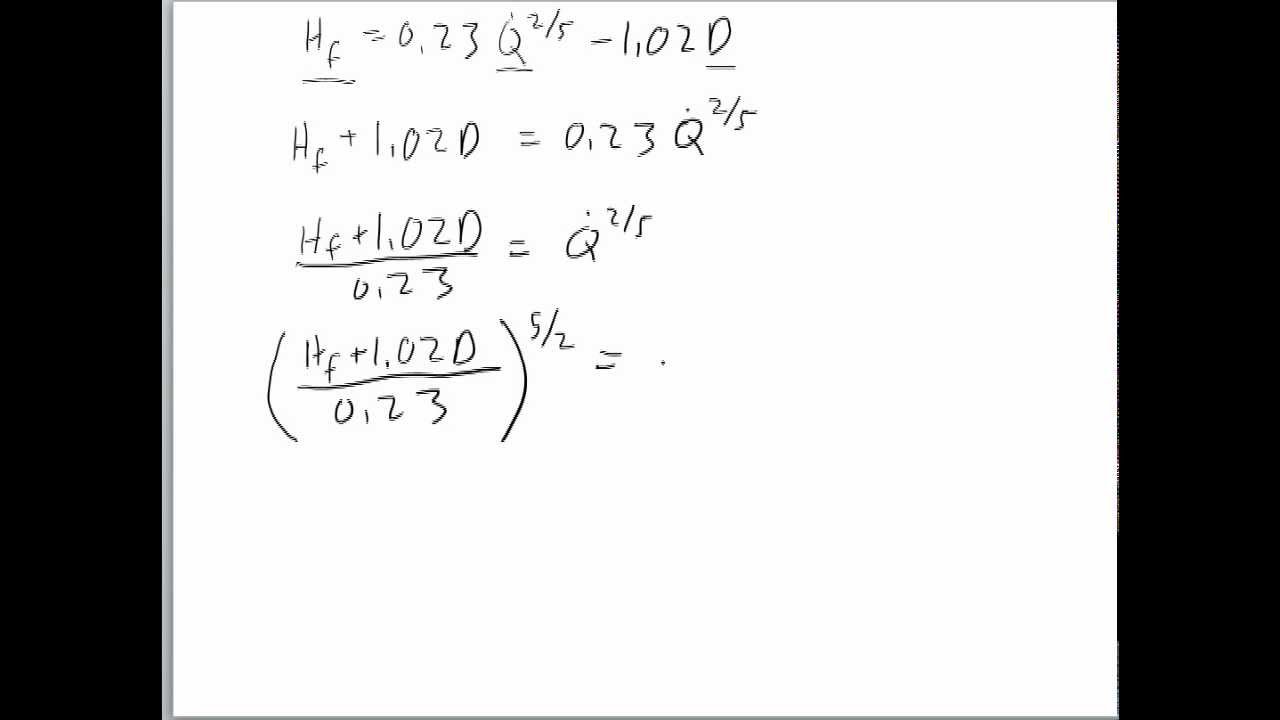 Rearranging flame height equation for HRR