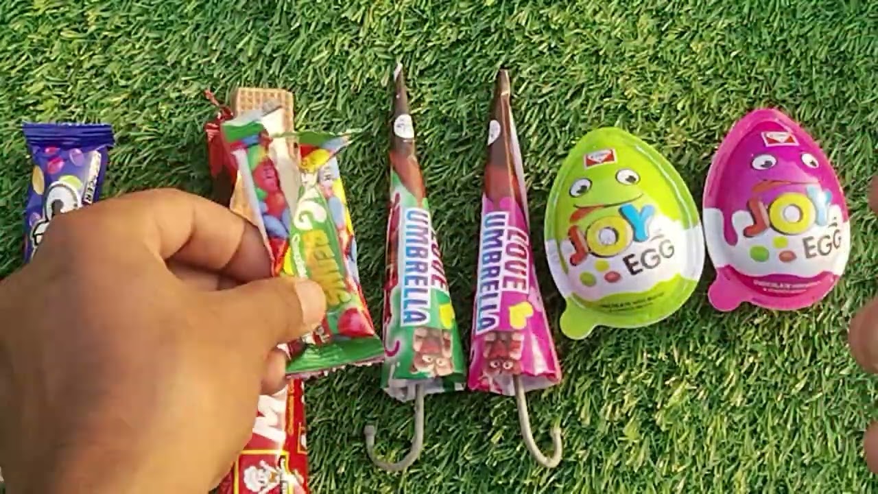 ASMR Most Popular Candys  some lots of colorful rainbow lollipop candy  unpacking chocolate eat