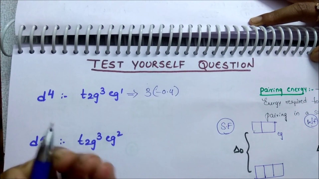 Test yourself solution to 3 Tricks From Coordination compounds