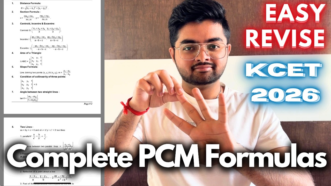 All KCET Formulas in One Video | Crack KCET 2026 | NIAT | NAT Exam