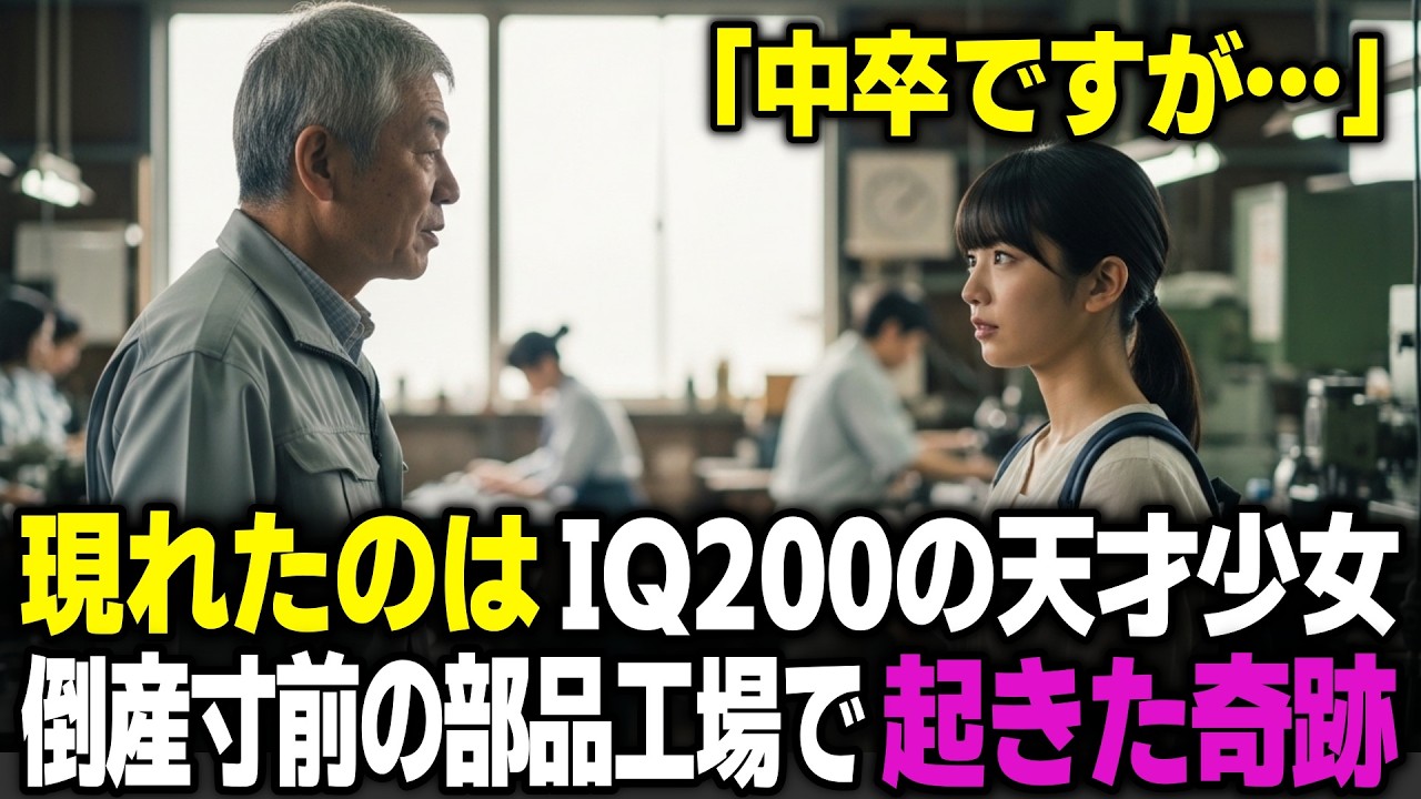 「中卒ですが…」現れたのはIQ200の天才少女…彼女が倒産寸前の田舎の部品工場で1ヶ月後に起こした奇跡！