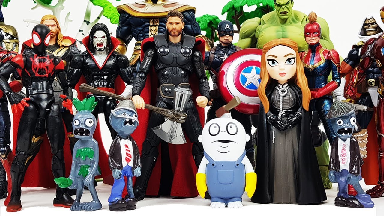 Thor vs Thanos Battle! Avengers, Spider-Man, Captain Marvel, Miles Morales, Iron Man, Hulk