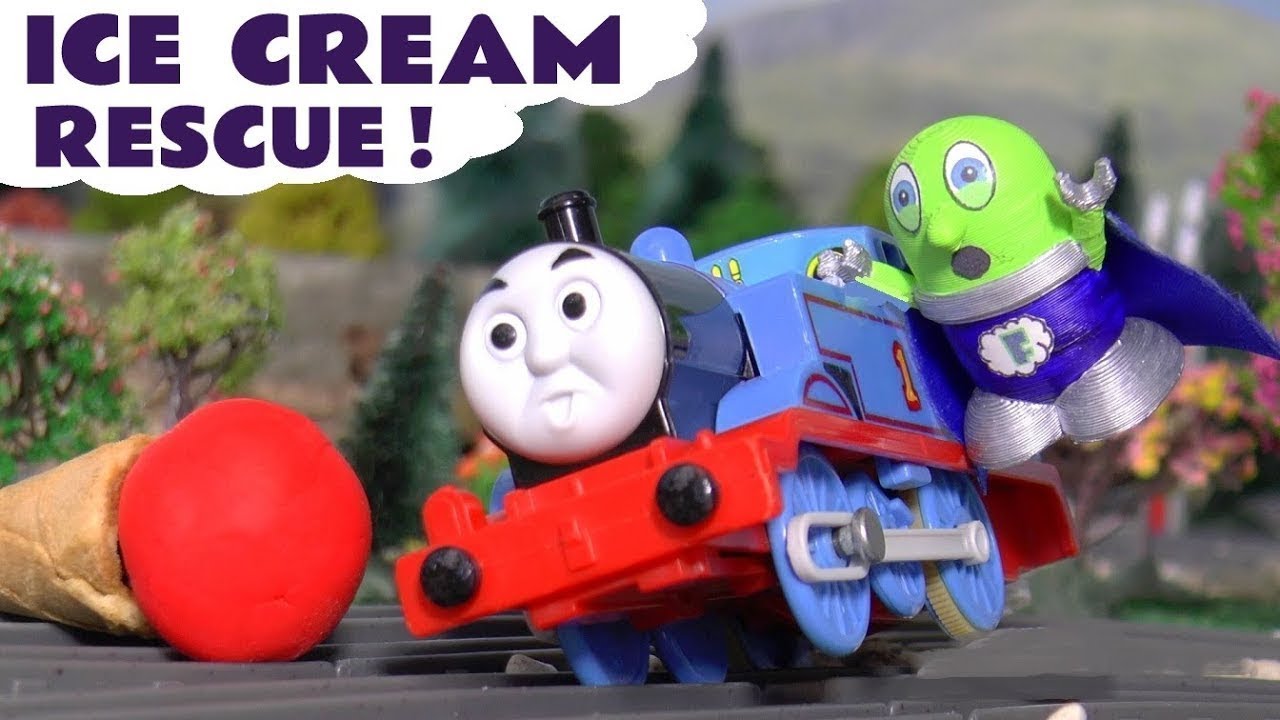 Ice Cream Rescue Story With Super Funling And Thomas And Friends
