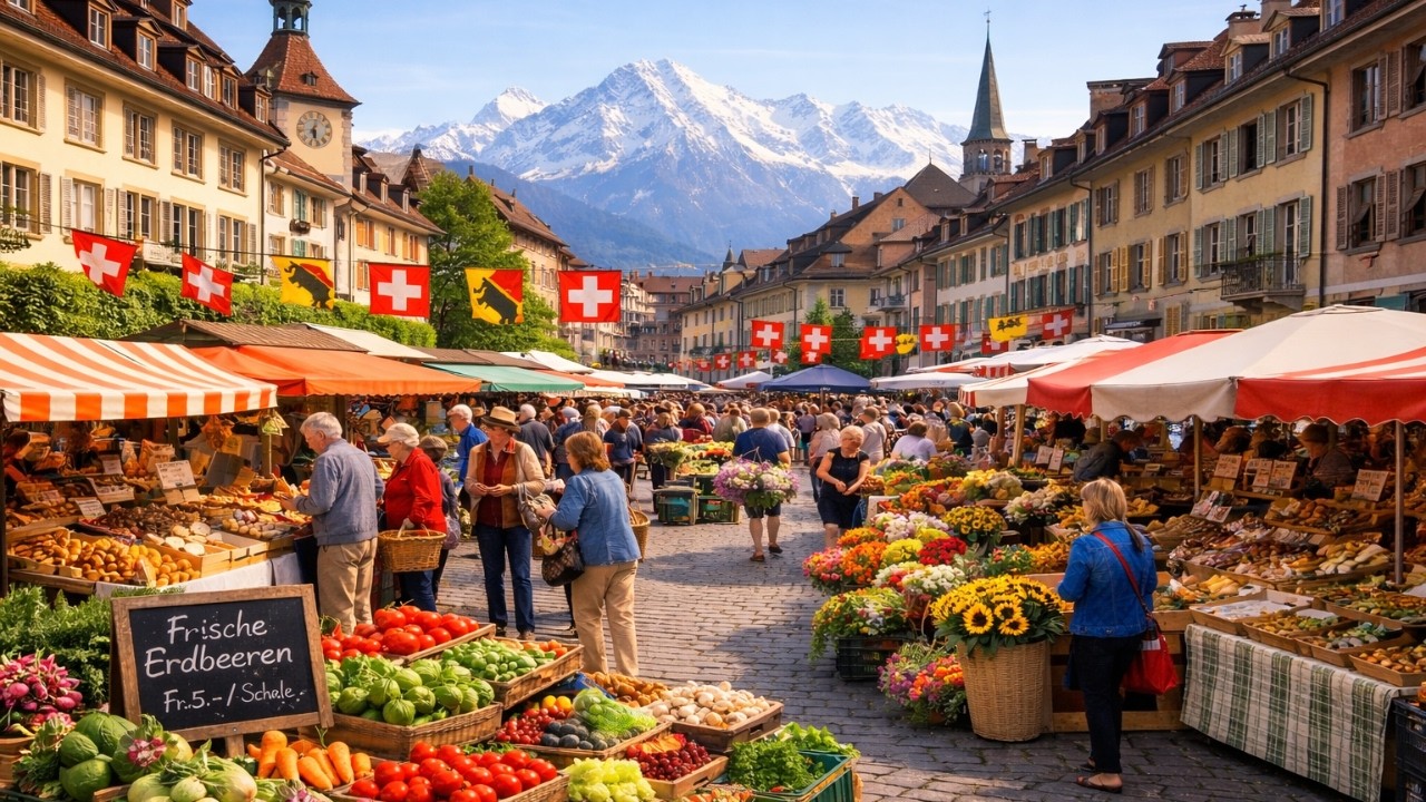 УТРЕННИЙ РЫНОК В БЕРНЕ 🇨🇭 | САМЫЙ КРАСИВЫЙ ГОРОД ШВЕЙЦАРИИ