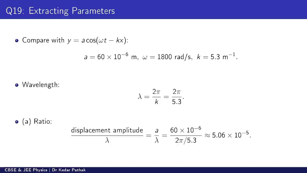 Waves Lecture 4 Particle Velocity, Acceleration & Wave Speed on String  Class 11 Physics  CBSE & JEE