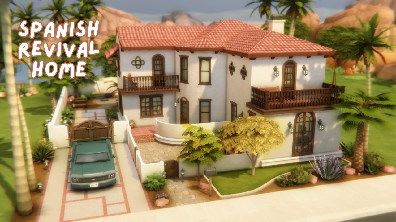California Spanish Revival Family Home 🌵 | Sims 4 Speed Build (NO CC)