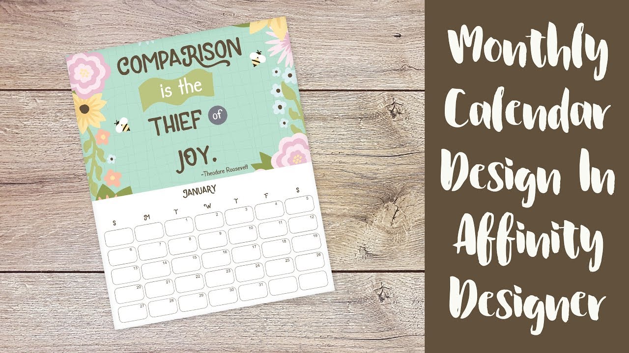 How To Design A Monthly Calendar In Affinity Designer