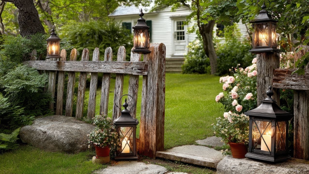 Farmhouse Elegance 🌿Small Garden, Rustic Patio & Fence Makeover Ideas for Charming Front Yards