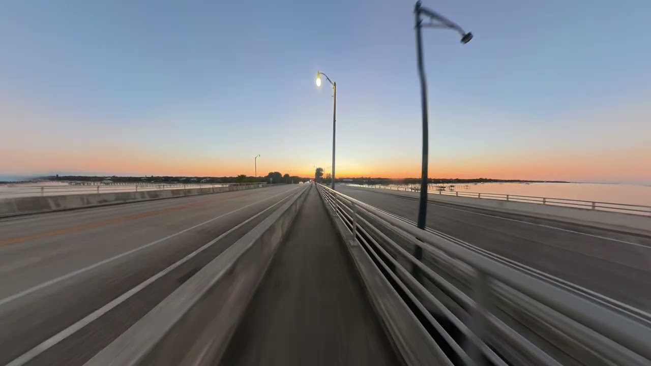 Stuart Bridge - sunset mountain board ride.