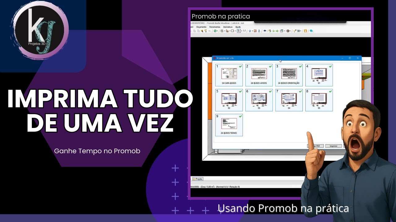 Impressão em Lote no Promob: Várias Vistas de Uma Só Vez [KG projetos - Kleber Giuliano]