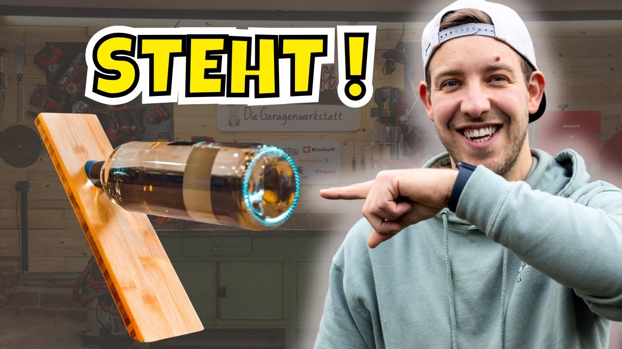 selbst gebaut! Schwebender Weinflaschenhalter / Gewinnspiel Starter Kit Einhell
