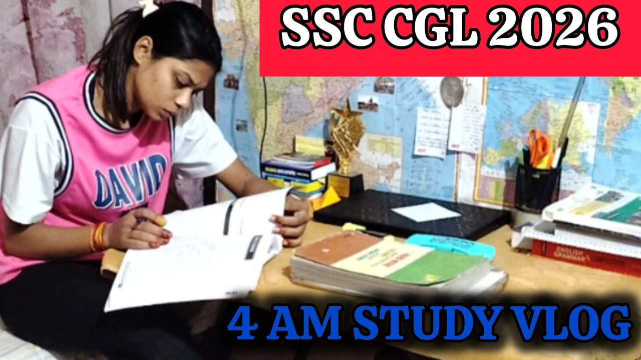 I WOKE UP AT 4 AM TO STUDY FOR SSC CGL 2026 🎯MY MORNING TO NIGHT FULL STUDY ROUTINE 😱 #ssccgl 