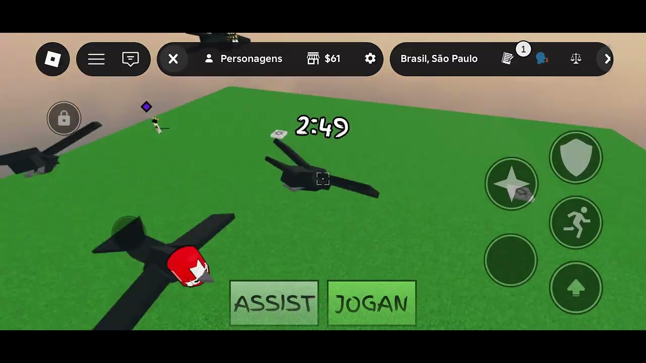 Jogando 2 jogos no roblox