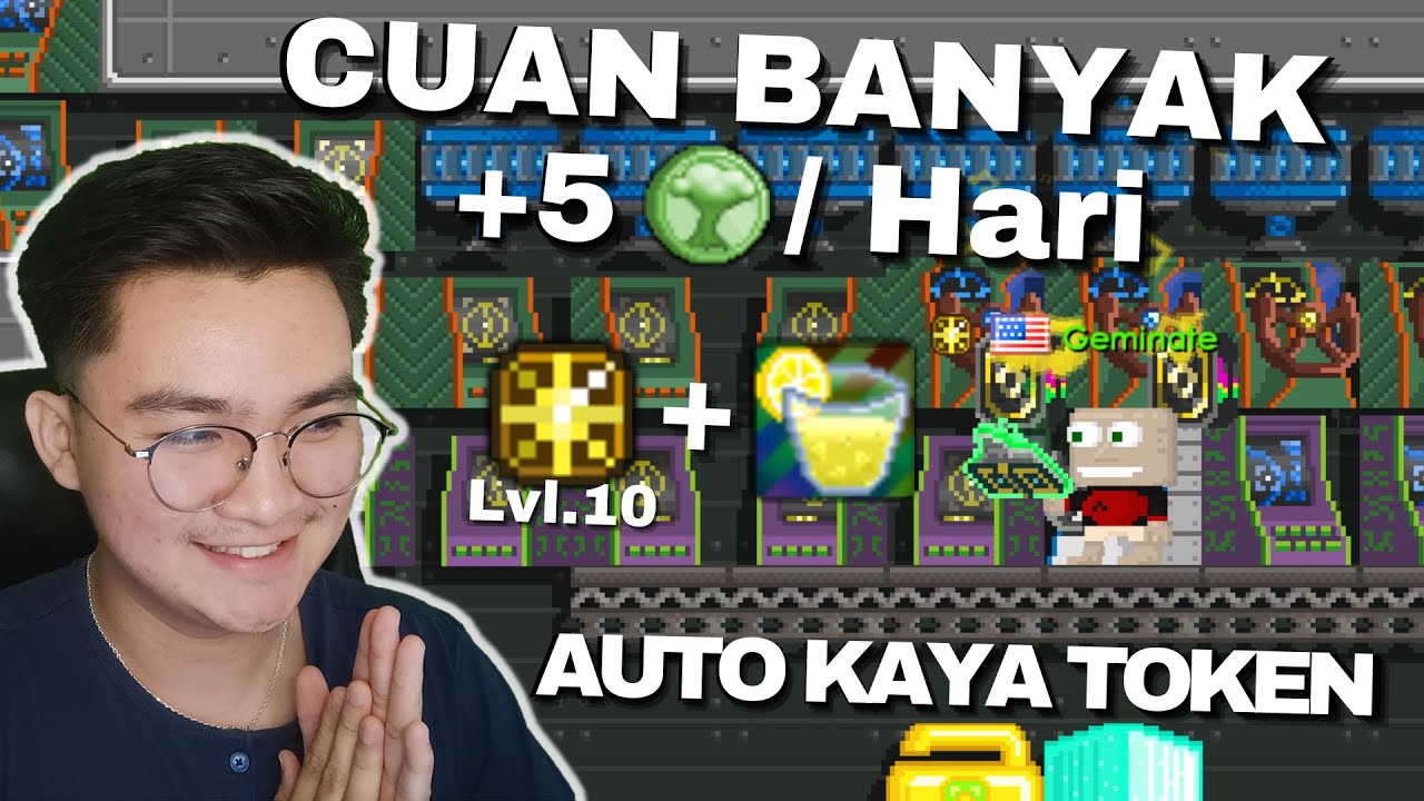 BISA DAPAT 5 GROWTOKEN/HARI?? CUAN PULA~! | Startopia Lvl 10. + Gemoade = OP | Growtopia profit 2024