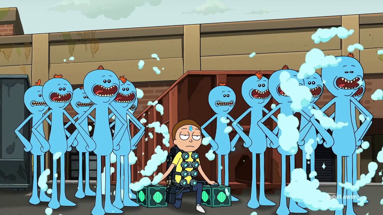 Rick and Morty - Morty summons Mr Meeseeks army S4 E1