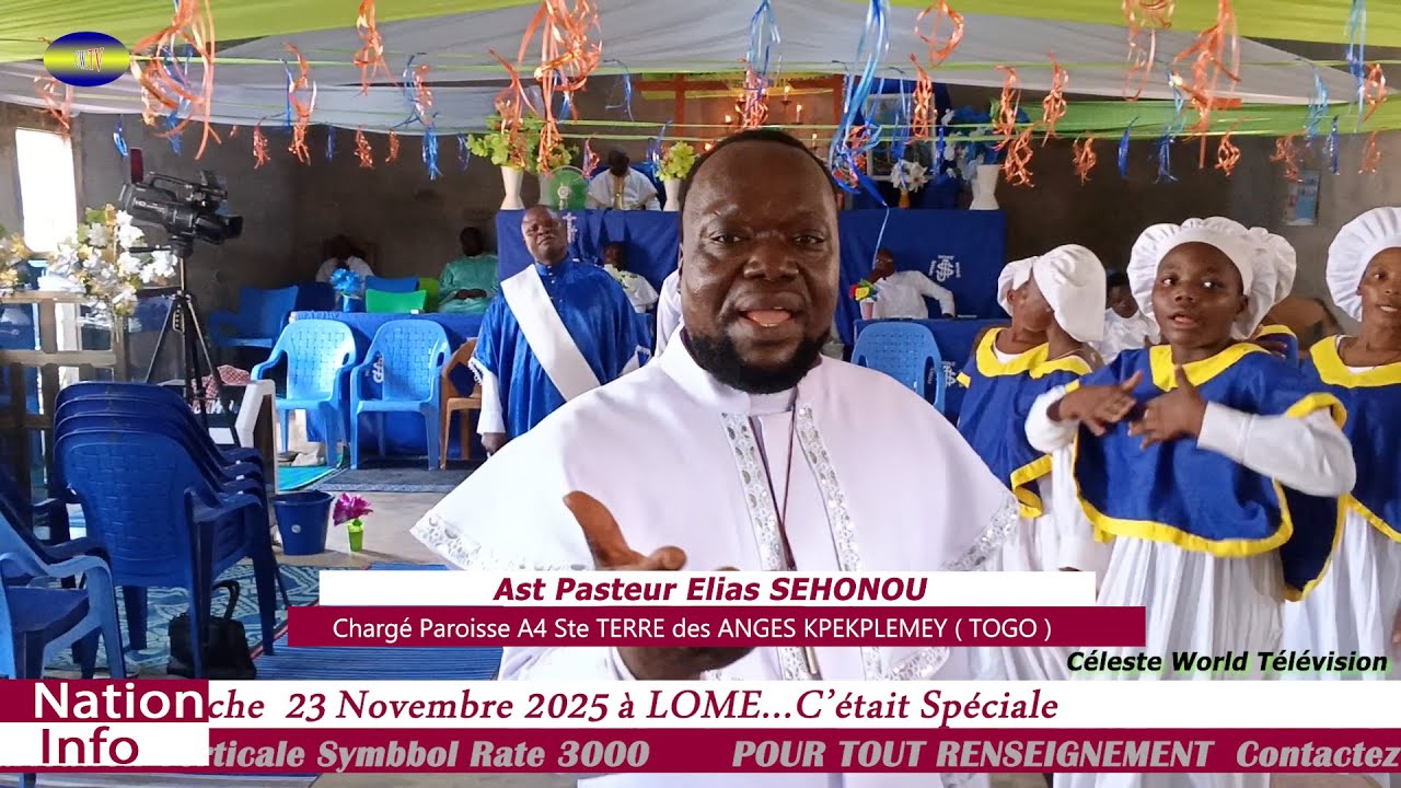 MAGAZINE.:Spéciale Fête des MOISSONS ECC A4 Ste TERRE des ANGES TOGO , Ast Pasteur SEHONOU Elias ému