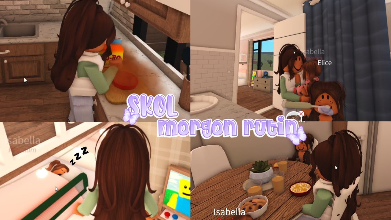 Våran skol morgon rutin | Roblox Bloxburg familj roleplay