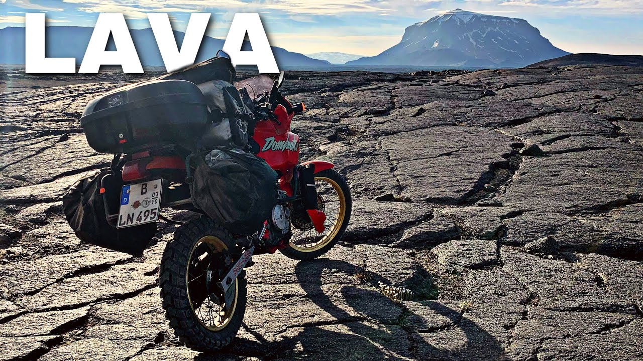 Lava riding, River Crossing and nasty Sand Tracks on F905 in Iceland on a Honda Dominator 650 / Ep.6