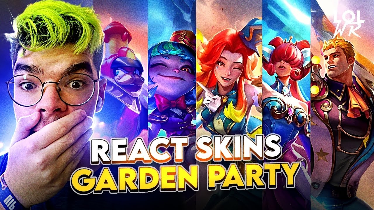 REACT DAS SKINS GARDEN PARTY: A MELHOR LINHA DO JOGO??? MEU DEUS!!! | LoL Wild Rift