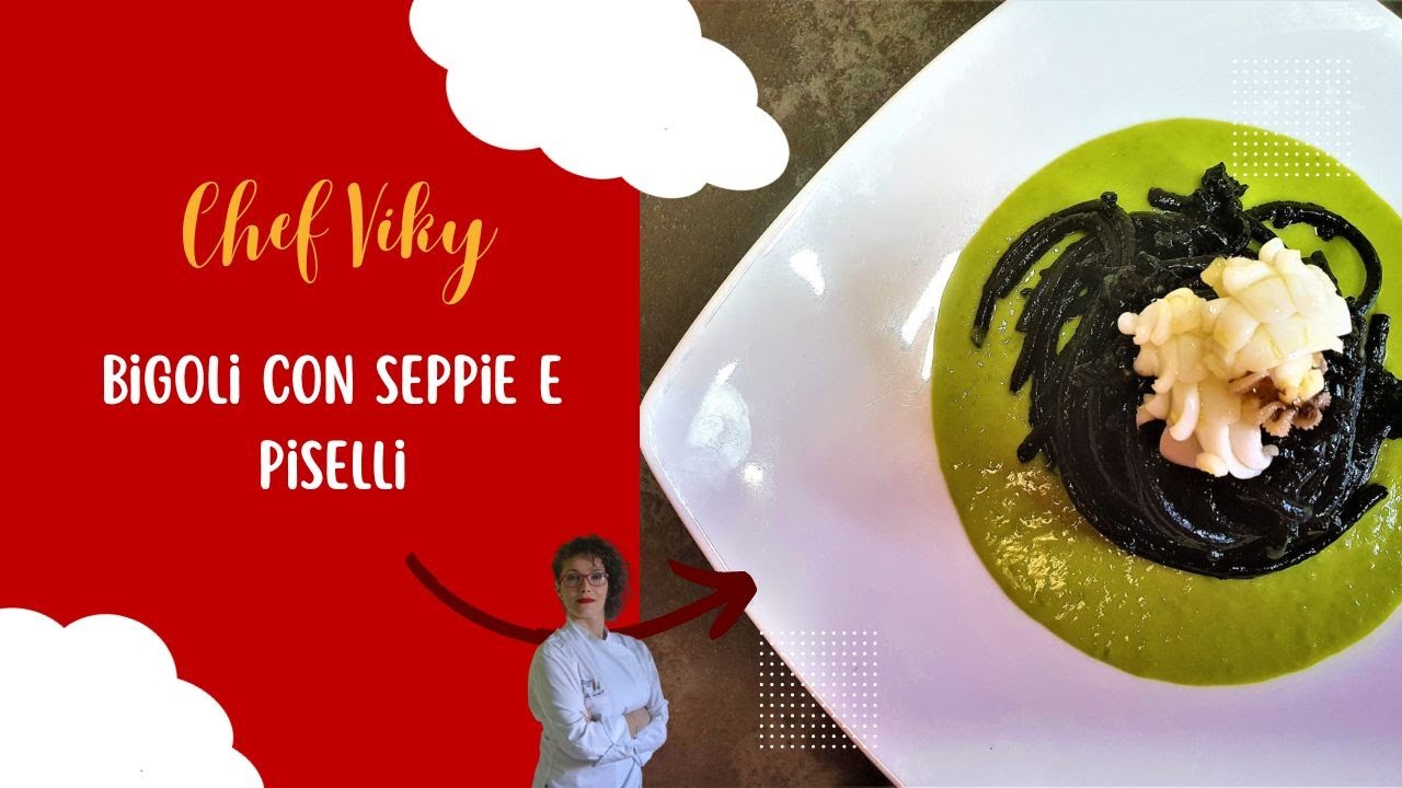 Bigoli con seppie e piselli - Guardate il video fino alla fine per la tecnica shabu shabu