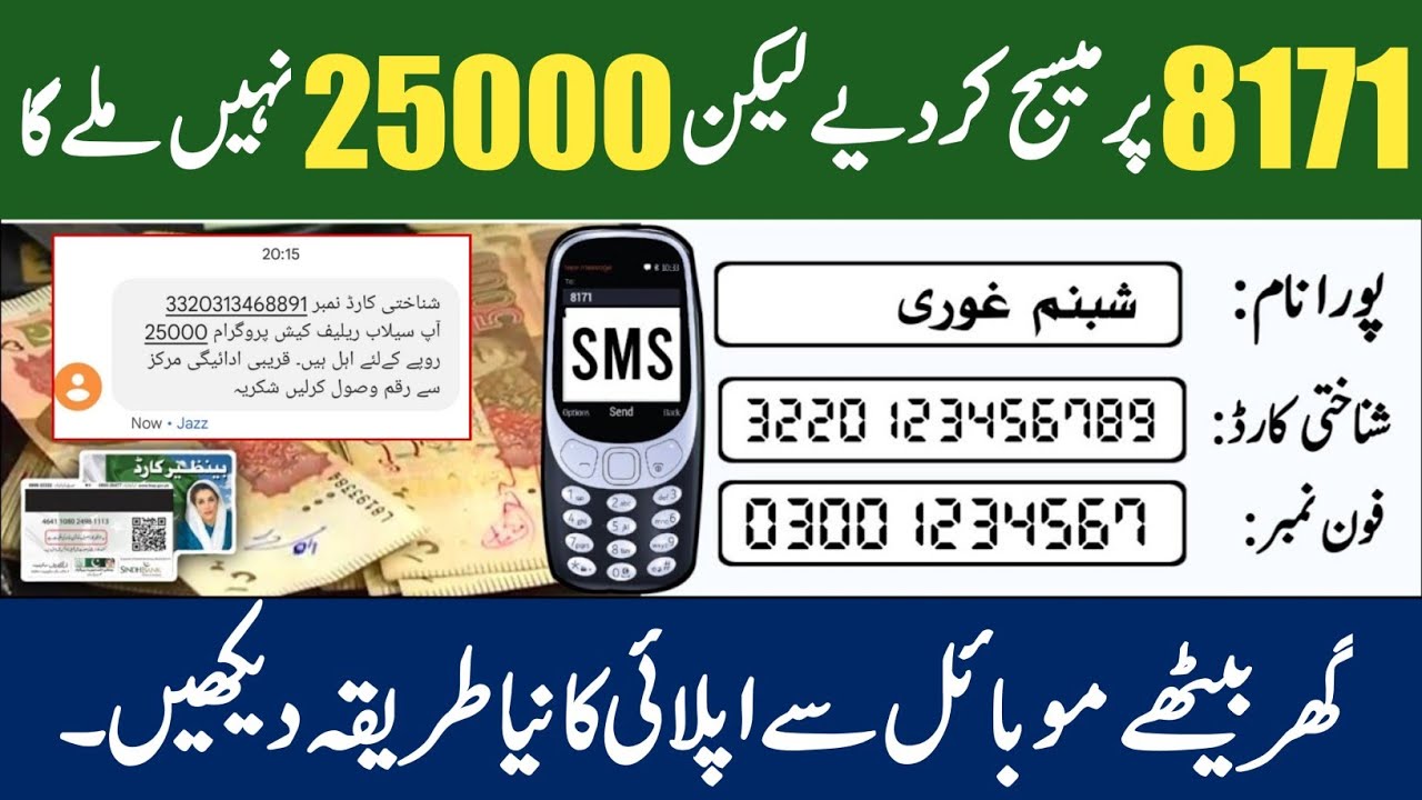 Ehsaas Bisp Program 25000 online apply | Ehsas 25000 registration | 8171 check
