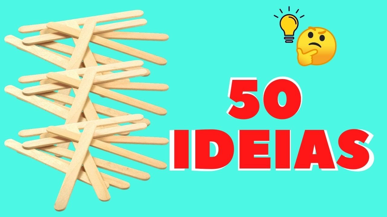 50 IDEIAS INCRÍVEIS de ARTESANATO com PALITO de PICOLÉ | RECICLAGEM