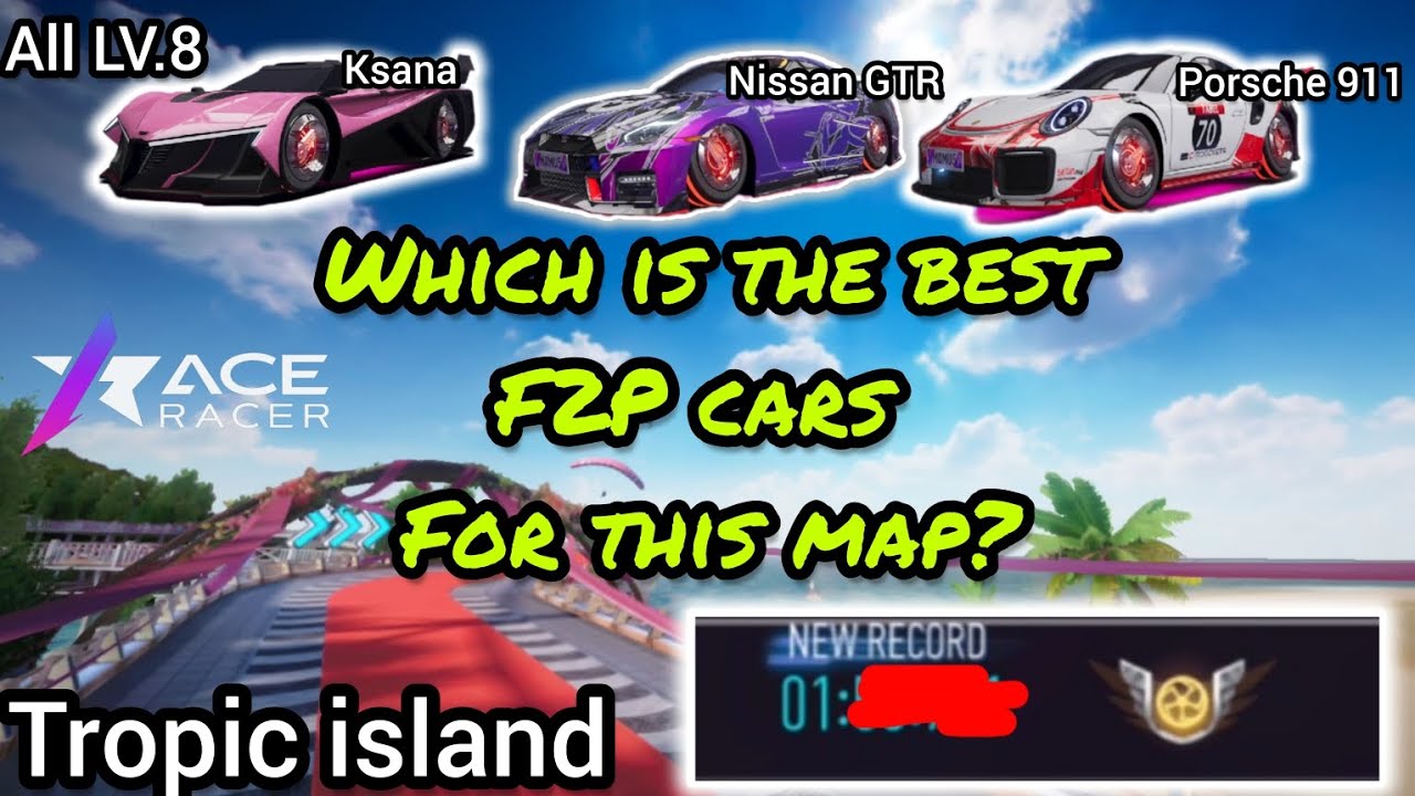 ACE Racer , This map it's harder than Sakura ridge? || New map Tropic island