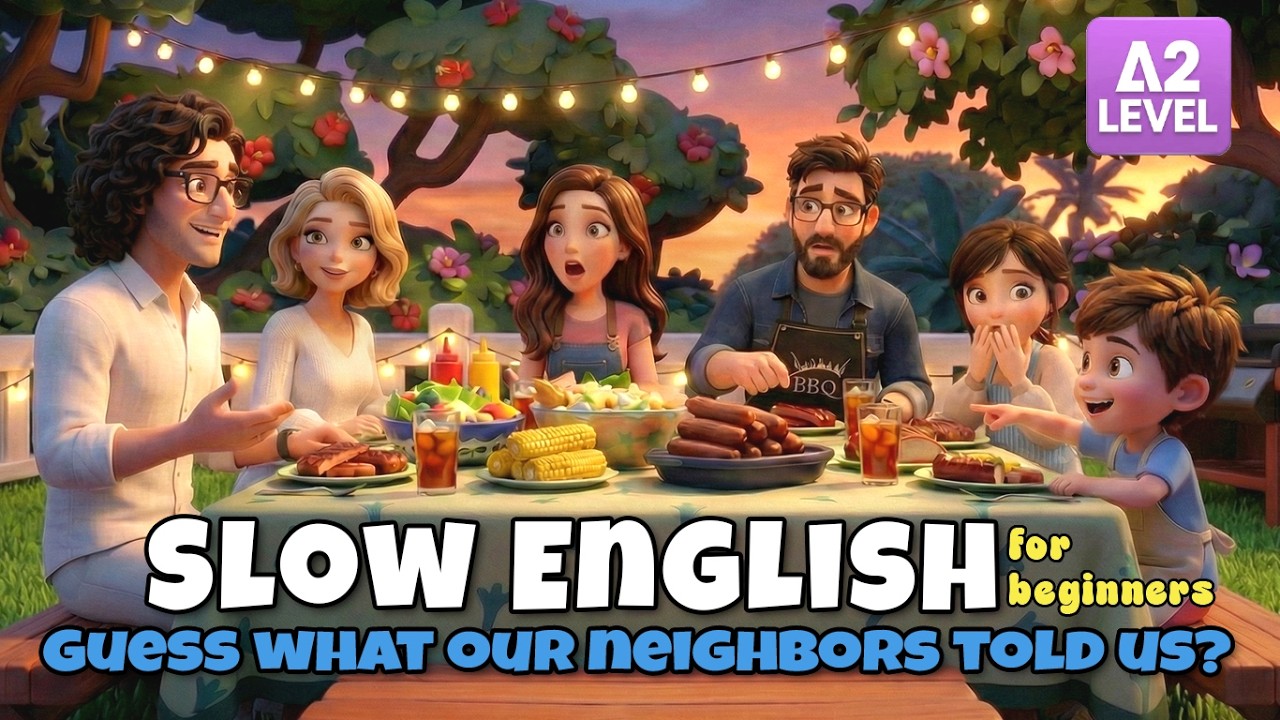 Party with New Neighbors | Easy English Listening Story Compilation for Beginners (A1–A2 Level)