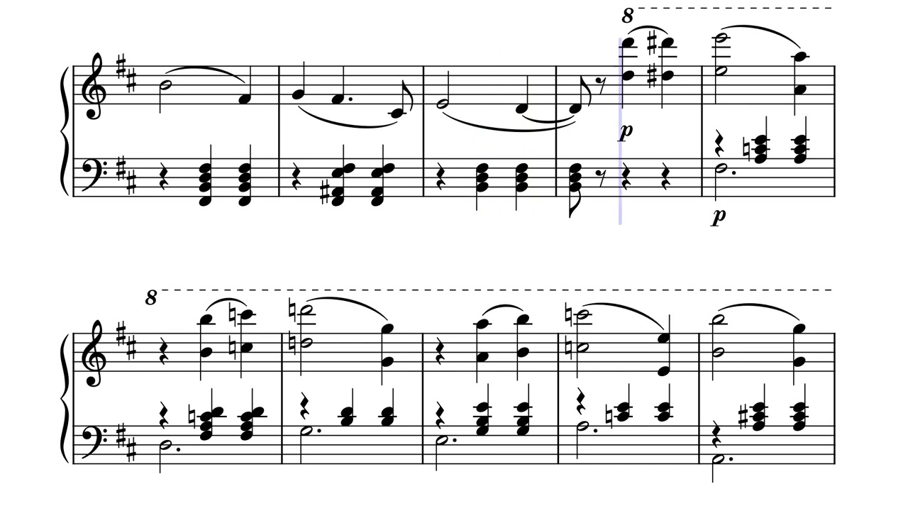 Waltz of the Flowers in D Major – Pyotr Ilyich Tchaikovsky (Official Solo Piano Sheet Music Video)