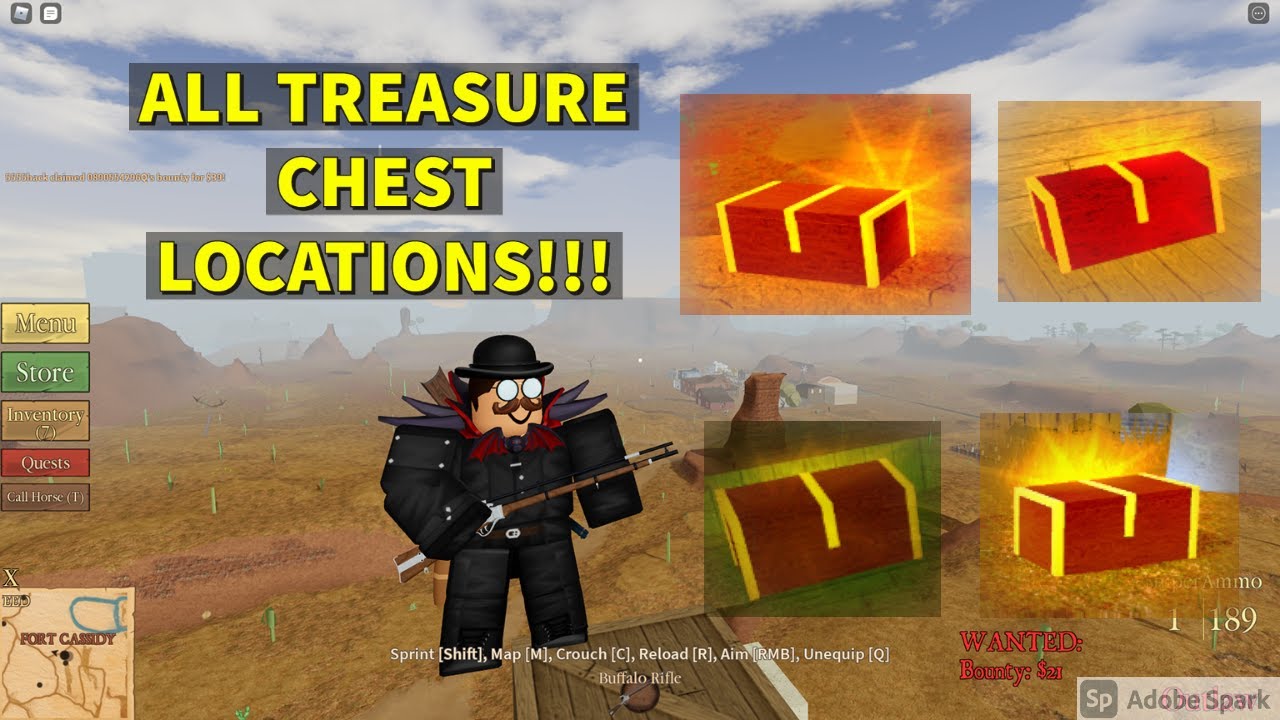 ROBLOX WESTBOUND ALL TREASURE CHEST LOCATION SPAWNS!!! | HELPFUL GUIDE!!!