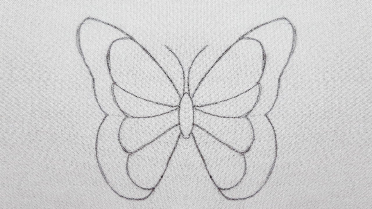 Beautiful Butterfly Embroidery for Dress/Kurti/Cushion using Basic Stitches (Hand Embroidery Work)