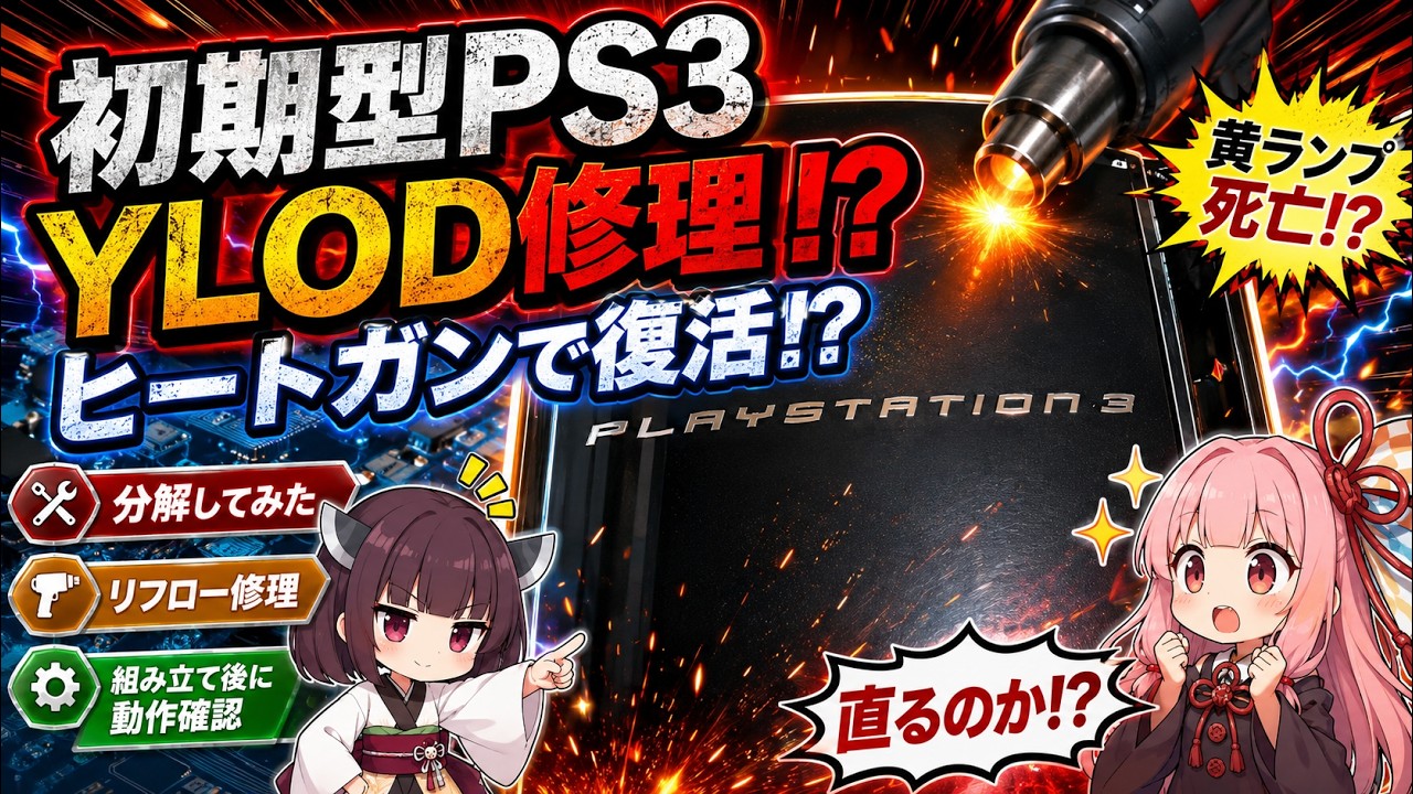 【いまさら】思い出の初期型PS3を修理するぞ！【YLODリフロー修理】