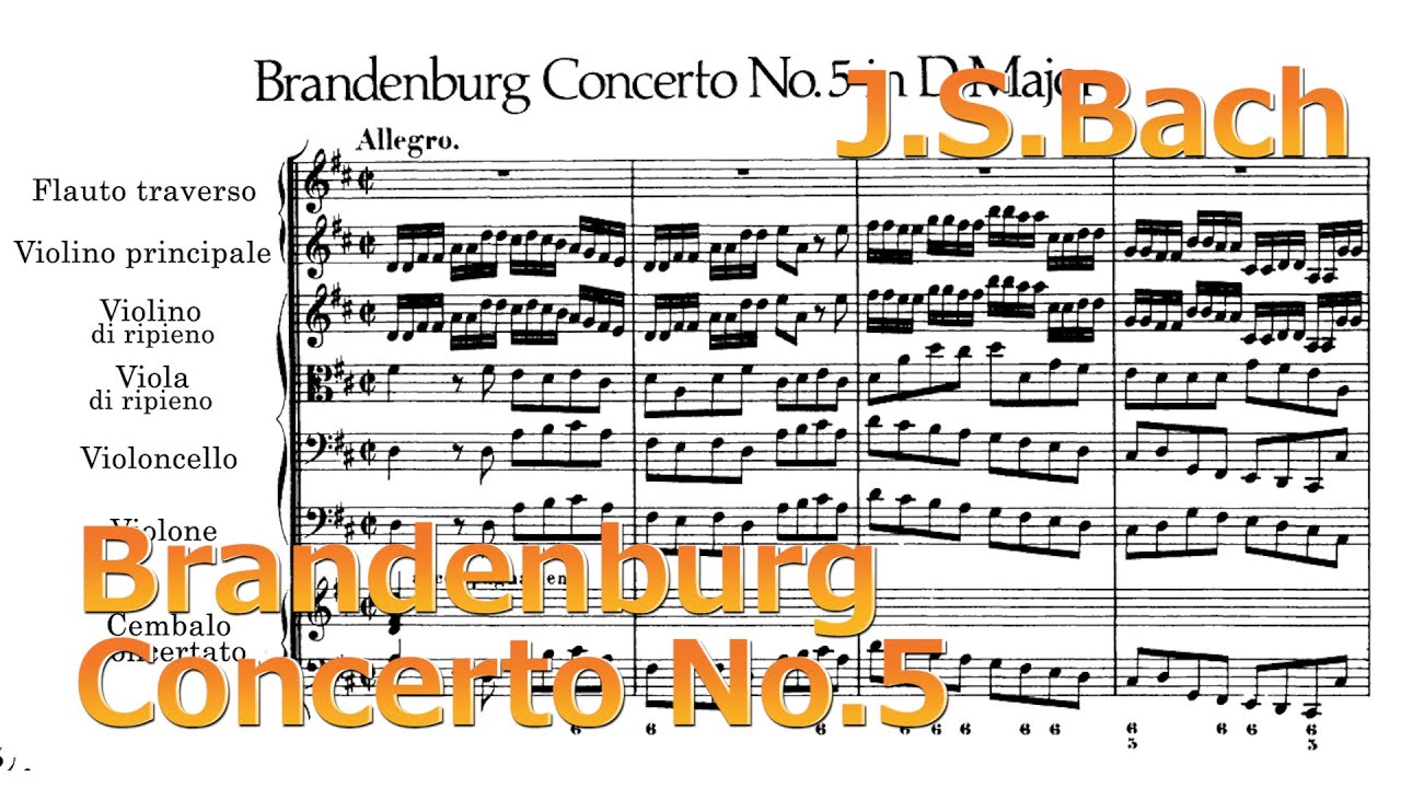 Brandenburg Concerto No. 5【Score】sheet music BWV 1050 D major