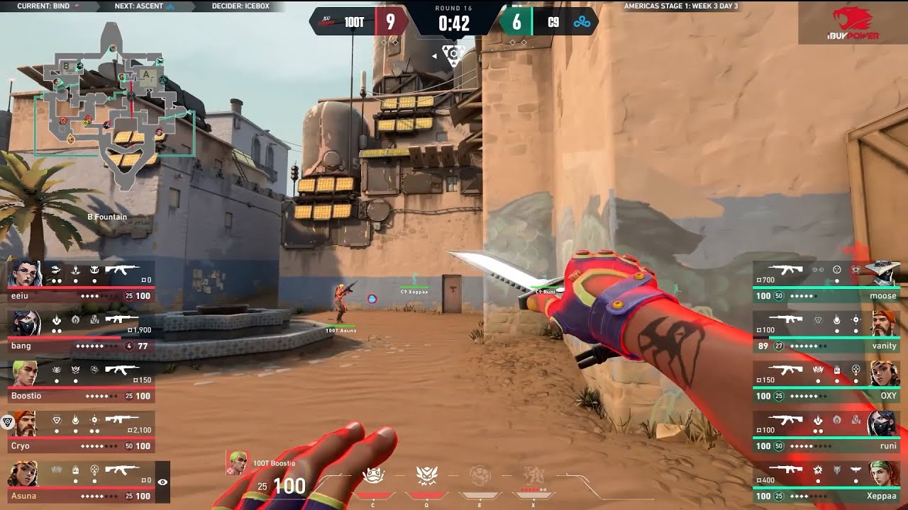 100T Boostio wins the round with broken mouse | 100T vs C9 | VCT Americas 2024