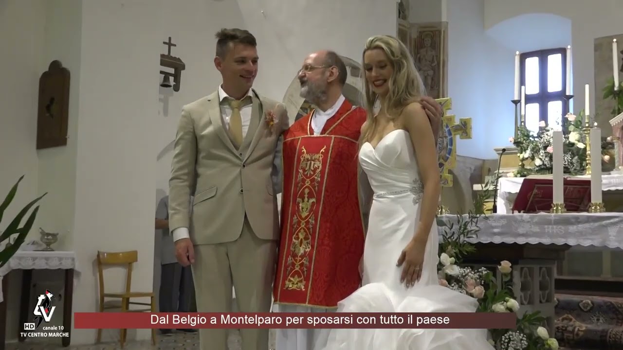 Dal Belgio a Montelparo per sposarsi con tutto il paese