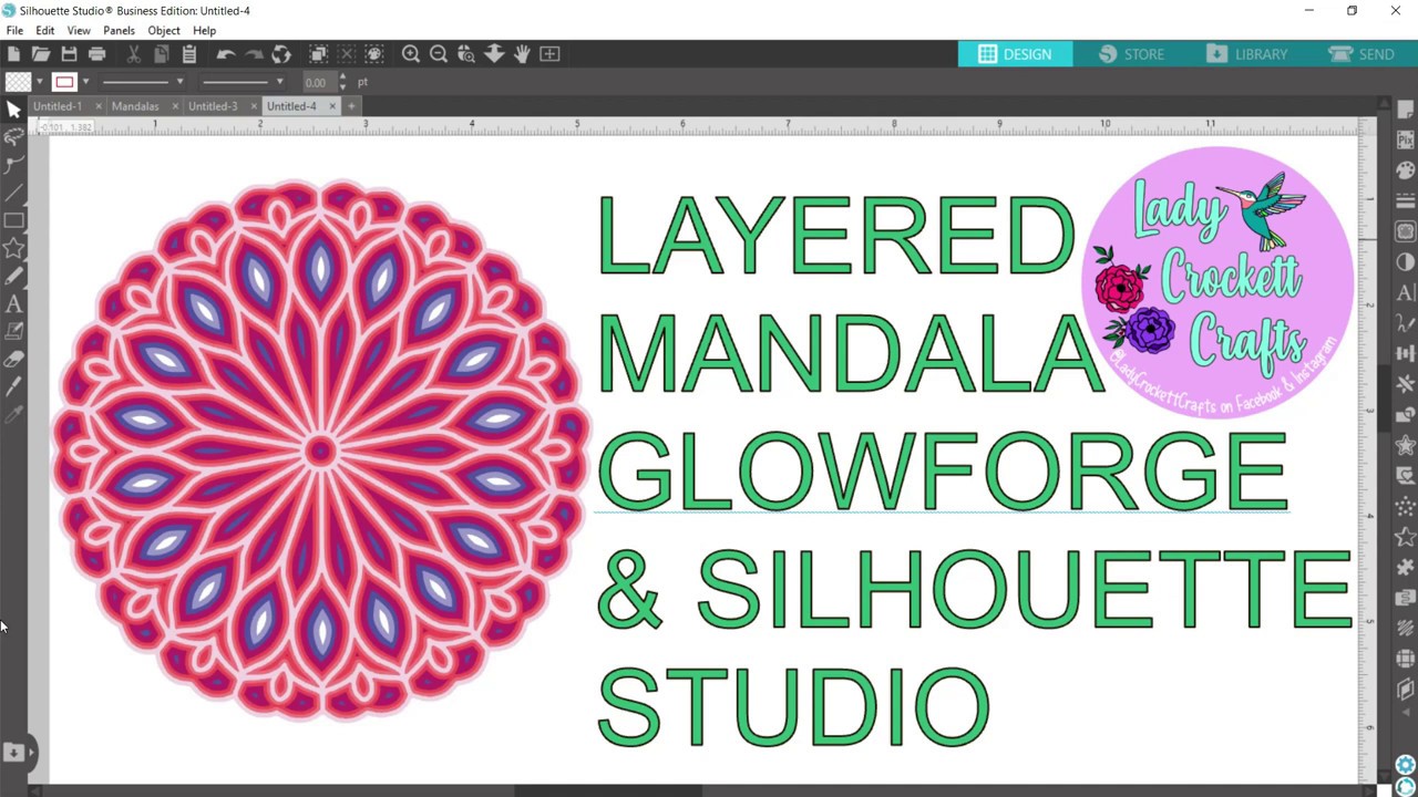Making a Layered Mandala using Silhouette Studio and Glowforge