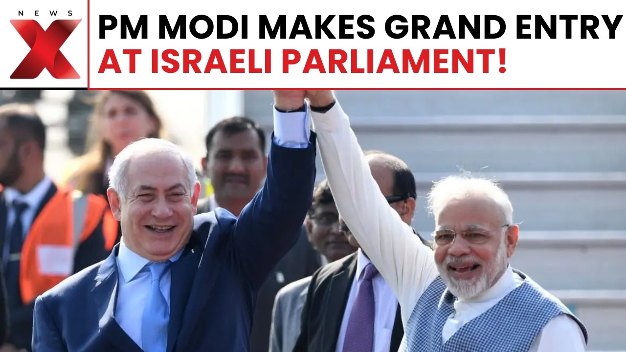 PM Modi in Israel | Shock Entry! Modi Reaches Knesset for Historic Israel Address