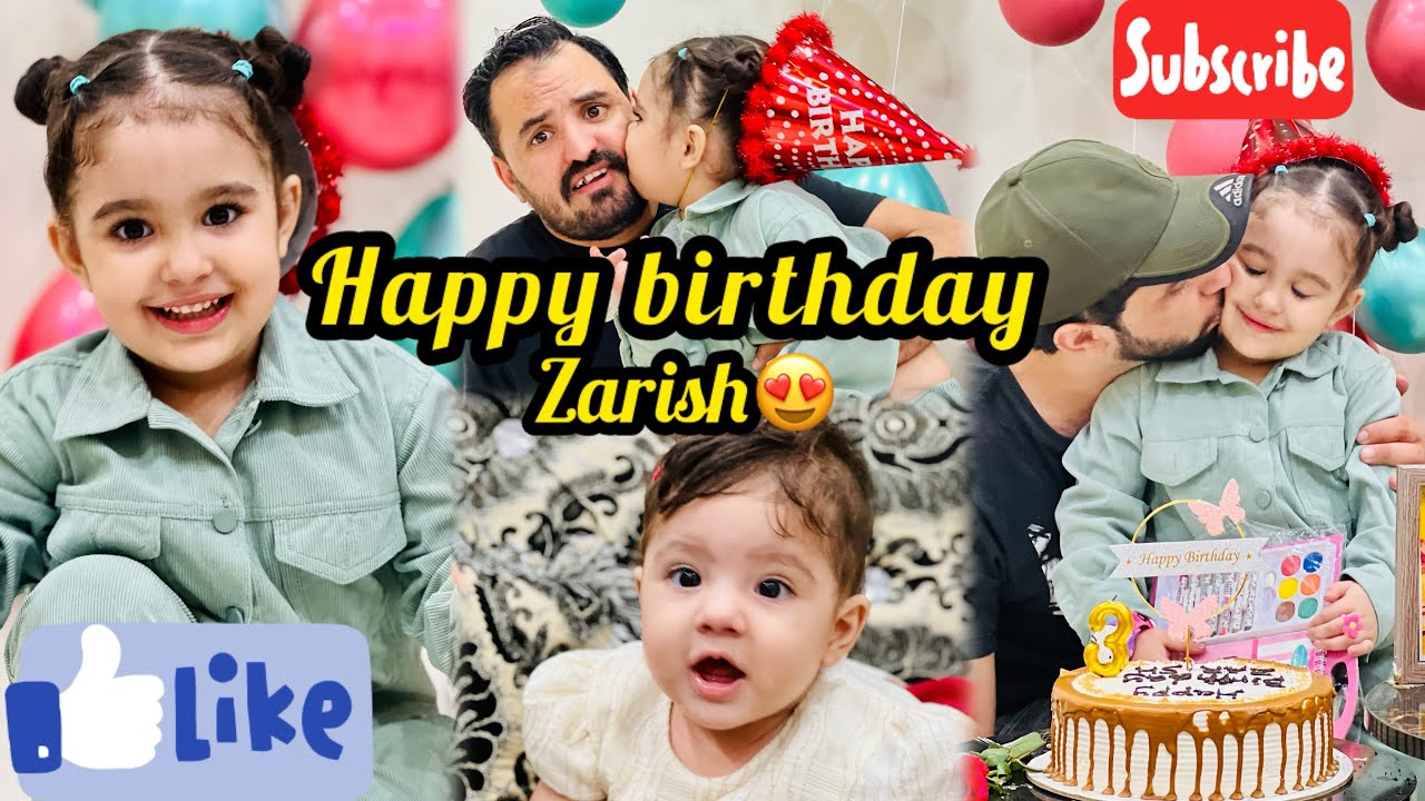 Zarish Noor 3rd Birthday Celebration 🎂 | Cute Moments & Family Vlog | RZA Vlogs