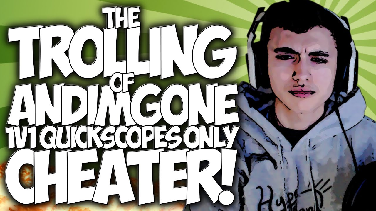 COD BLACK OPS 3: THE TROLLING OF ANDIMGONE! 1v1 QUICKSCOPES ONLY CHEATER! 