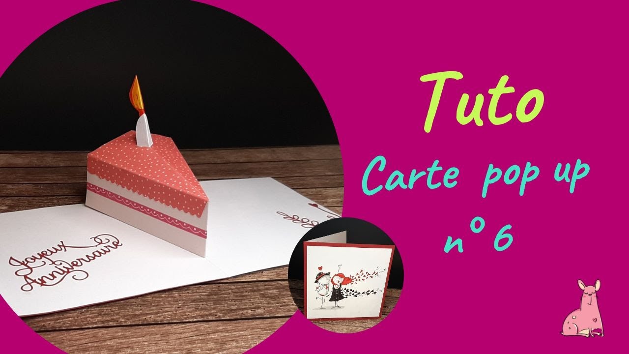 Tuto carte pop up n° 6 : gâteau d'anniversaire