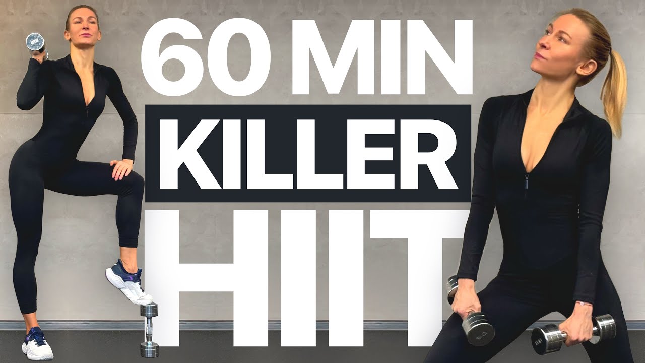 60 MIN INTENSE FULL BODY HIIT Workout | Burn Fat, Build Muscle (At Home)
