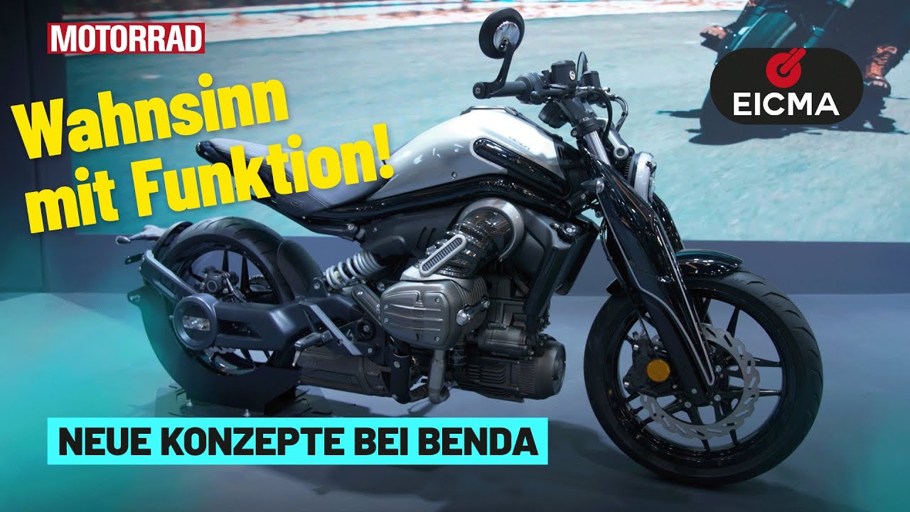 Benda auf der EICMA 2025: Reihensechser, Hybrid-Boxer & verrückte Gabel-Lösungen!